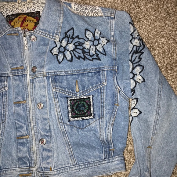 Zip Code Vintage Denim Jacket Quilted - Picture 7 of 7